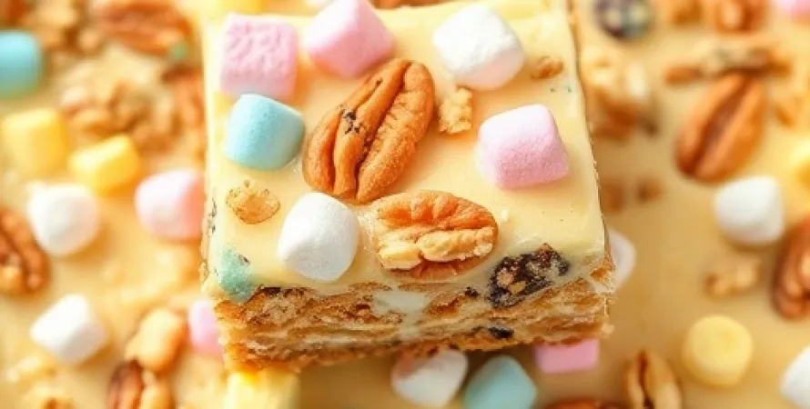 Barres aux marshmallows colorés