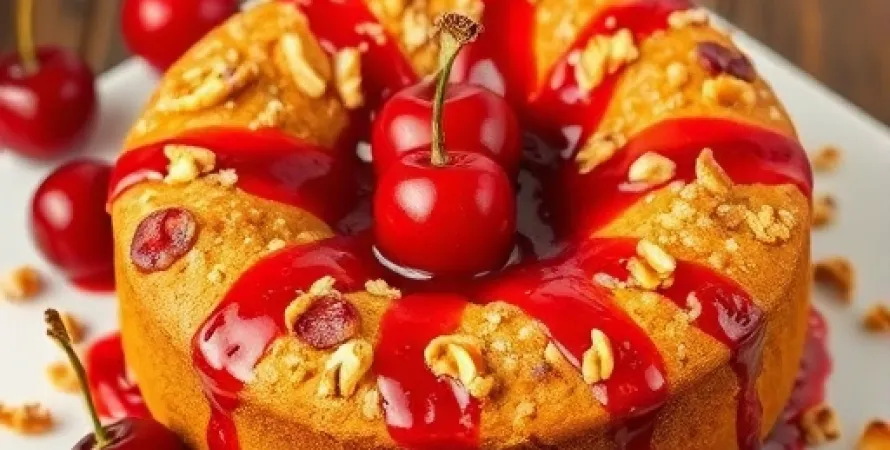 Gâteau aux cerises maraschino
