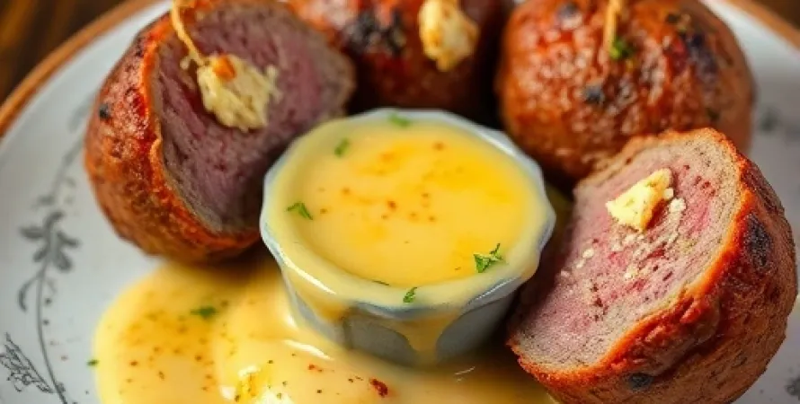 Boulettes de viande au fromage chaud