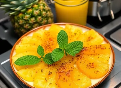 Confiture d'ananas et de menthe