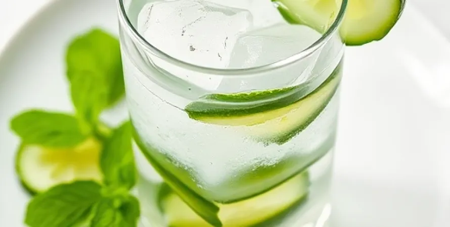 Sirop de concombre à la menthe et au basilic
