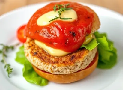 Burgers de dinde au poivre rouge