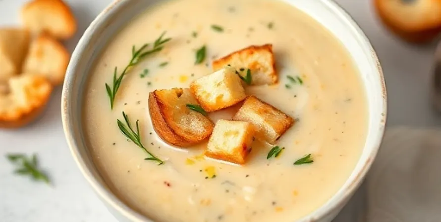 Potage de courgette au fromage