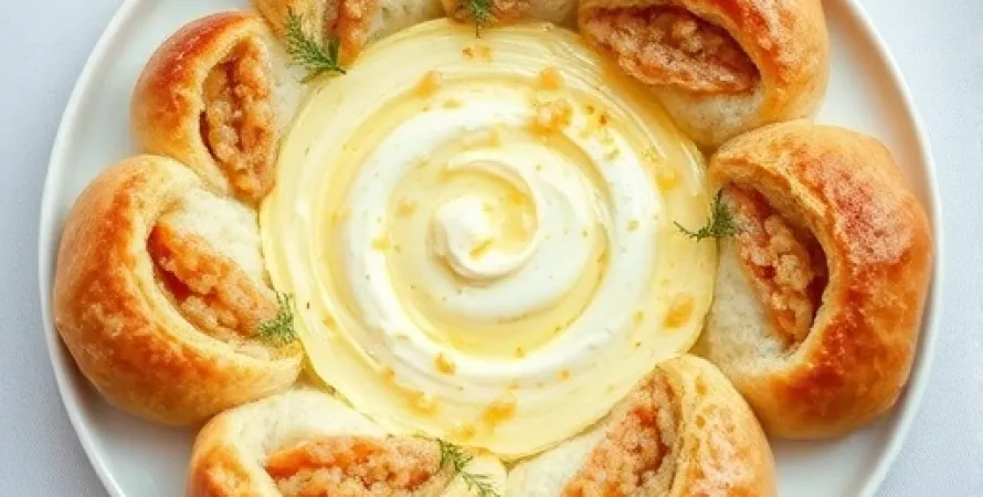 Rouleaux de pain au maïs et oignon