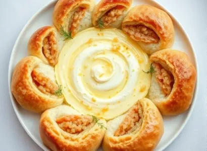 Rouleaux de pain au maïs et oignon