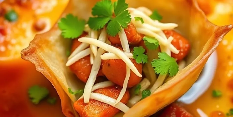 Tacos Wonton au Poulet