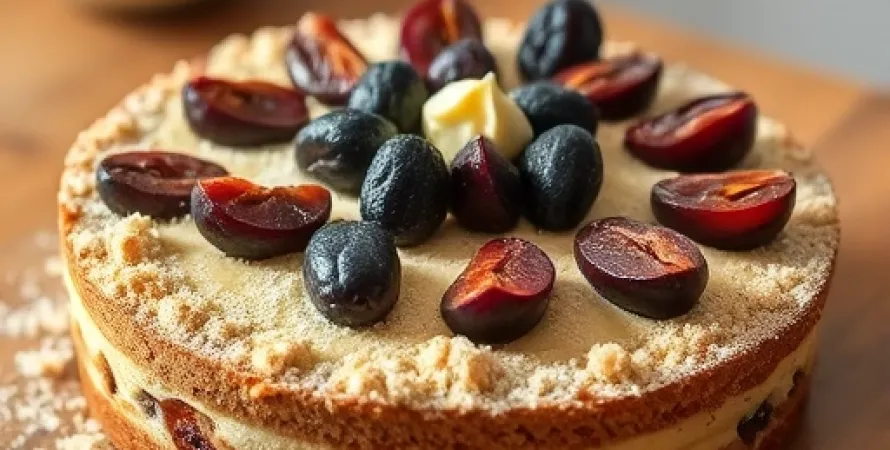 Gâteau aux prunes bavarois