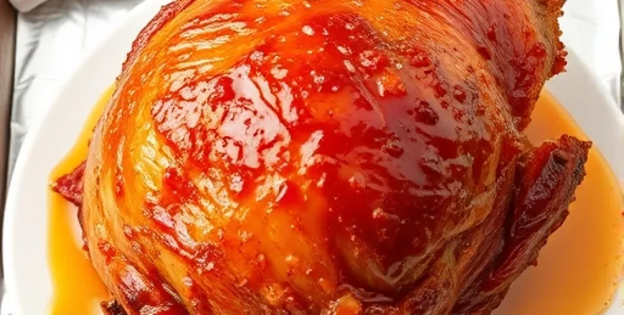 Jambon rôti au sirop d'orange
