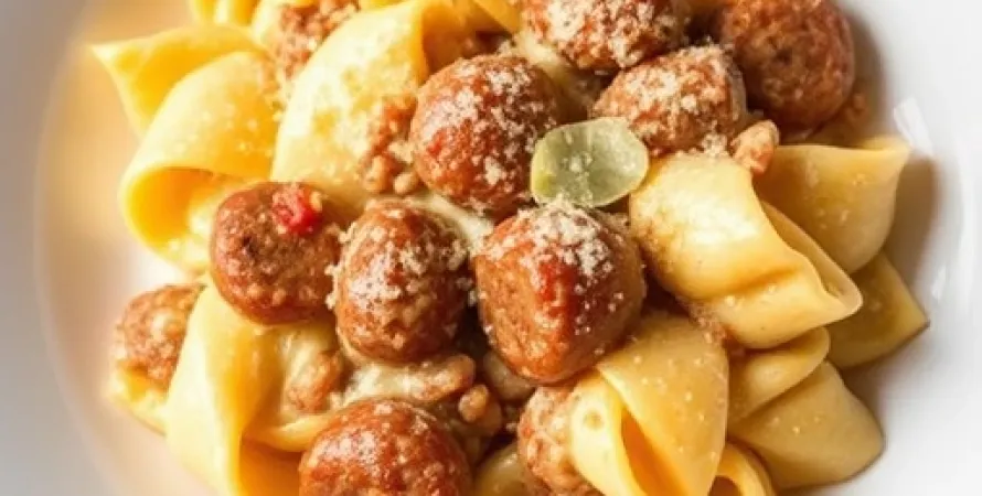 Fettuccines aux saucisses italiennes