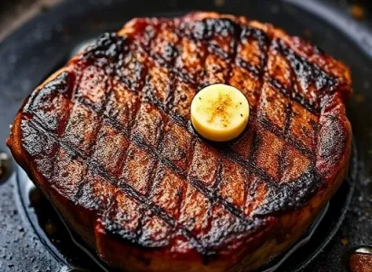 Steak au poivre grillé