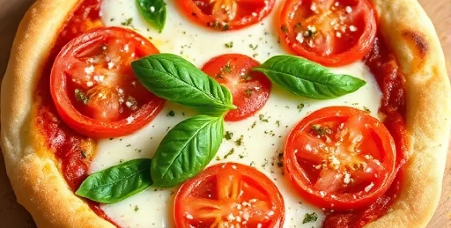 Pizza au provolone et tomates Roma
