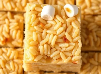 Carrés de riz croustillants