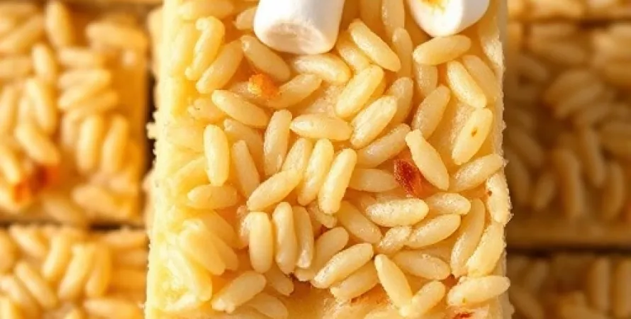 Carrés de riz croustillants