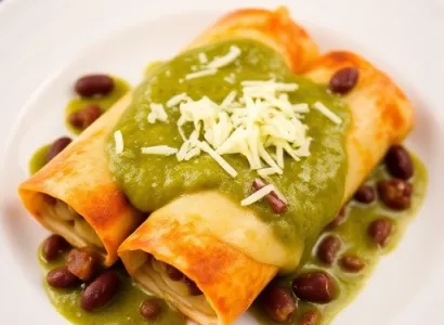 Enchiladas aux haricots et au fromage