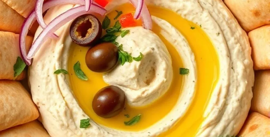 Rouleaux de pita au hummus