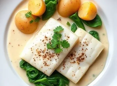 Sole aux pommes de terre et epinards