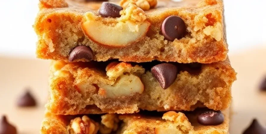 Barres aux pommes et noix
