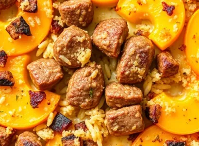 Gratin de courgettes jaunes au boeuf