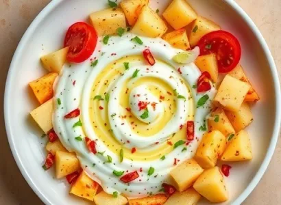 Raita épicé aux pommes de terre
