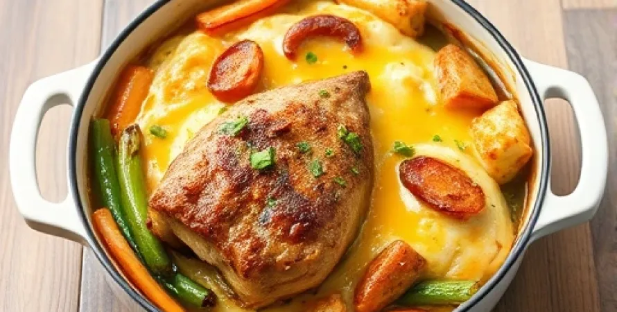 Casserole aux légumes et viande