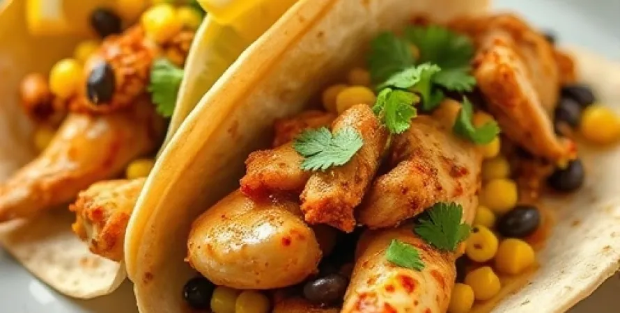 Tacos de poulet au citron