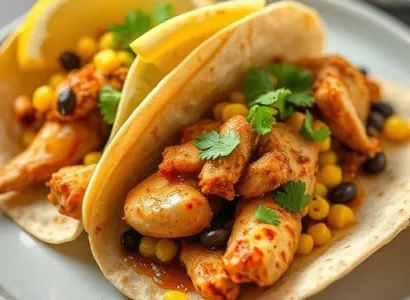 Tacos de poulet au citron