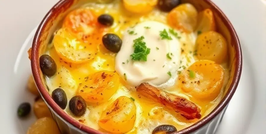 Gratin de pommes de terre et anchois