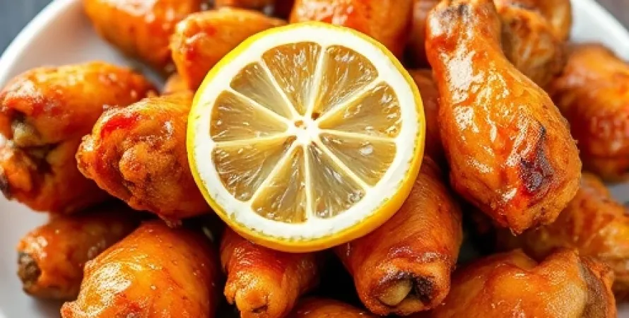 Ailes de poulet au citron et au miel