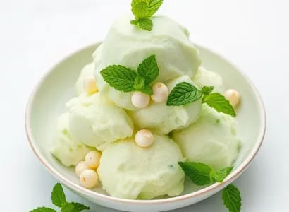 Glace à la menthe fraîche