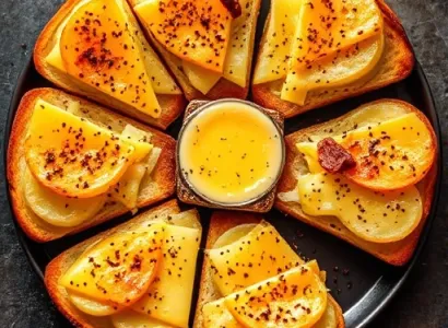 Tartines de pomme au fromage cheddar
