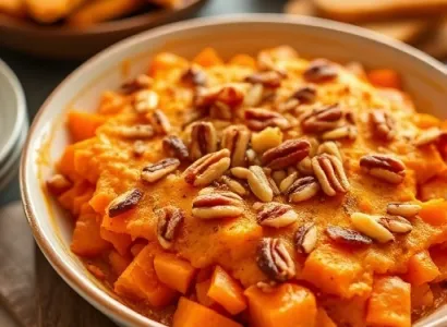 Gratin de patates douces aux noix