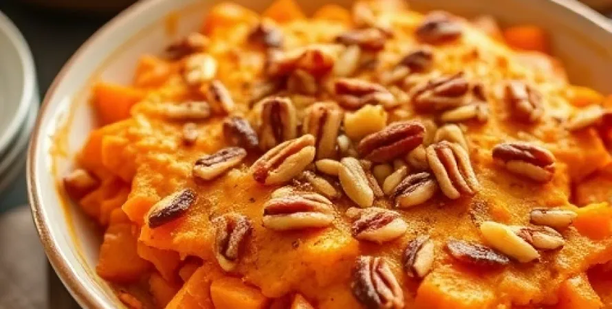 Gratin de patates douces aux noix