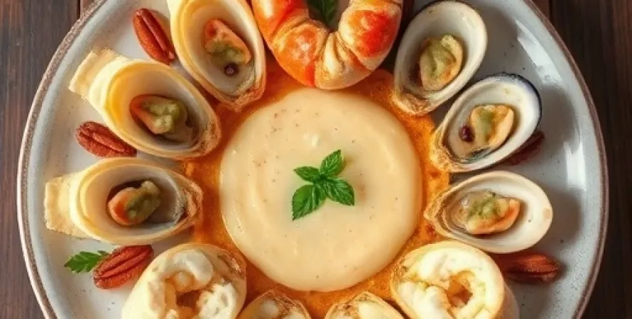 Rouleaux de laitue, crabeau et asperges
