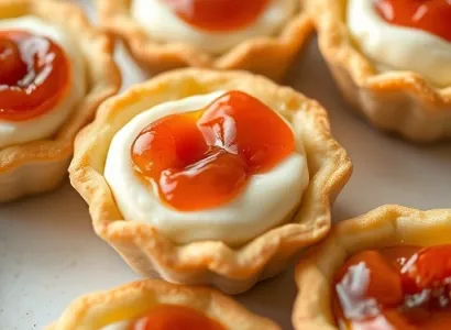 Tartes aux feuilles de pâte et à la gelée de poivre