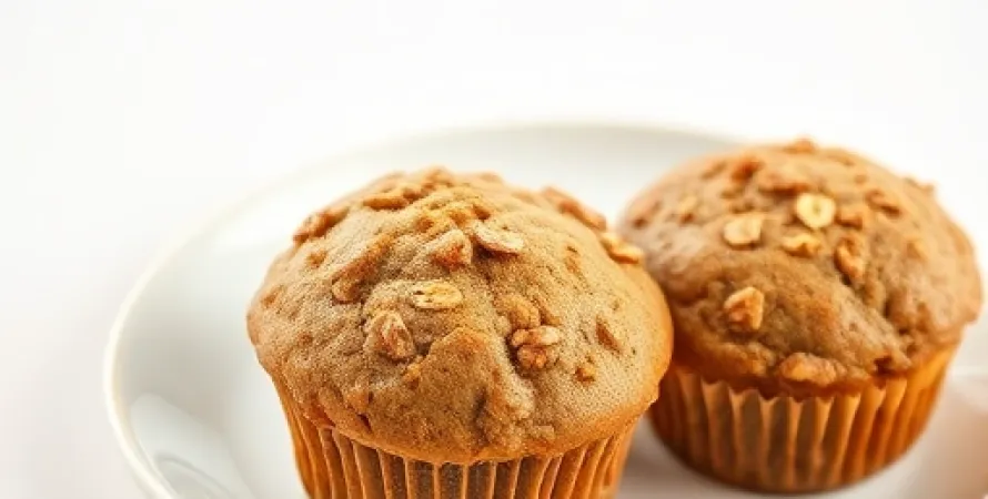 Muffins à la banane et à l'avoine