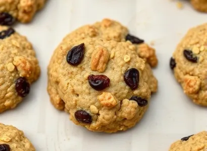 Cookies végans à l'avoine et aux raisins