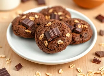 Biscuits d'avoine au chocolat vegan