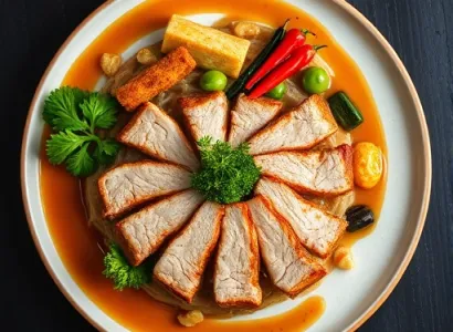 Porc cuit deux fois au mirin et au gingembre