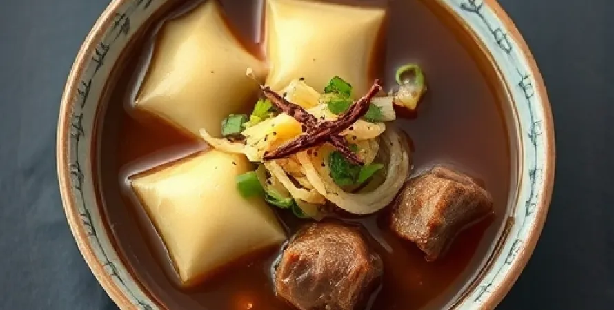 Potage aux raviolis coréens