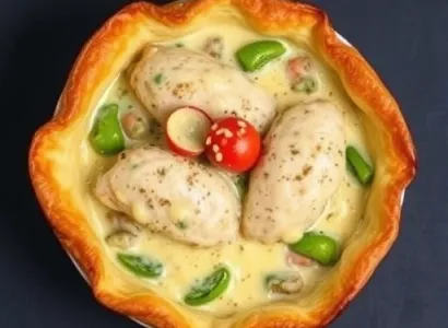 Tourte au Poulet Crémeuse
