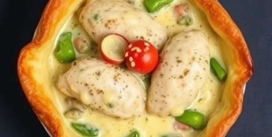 Tourte au Poulet Crémeuse