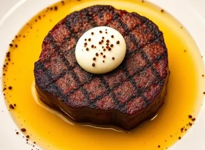 Steak au poivre crémeux