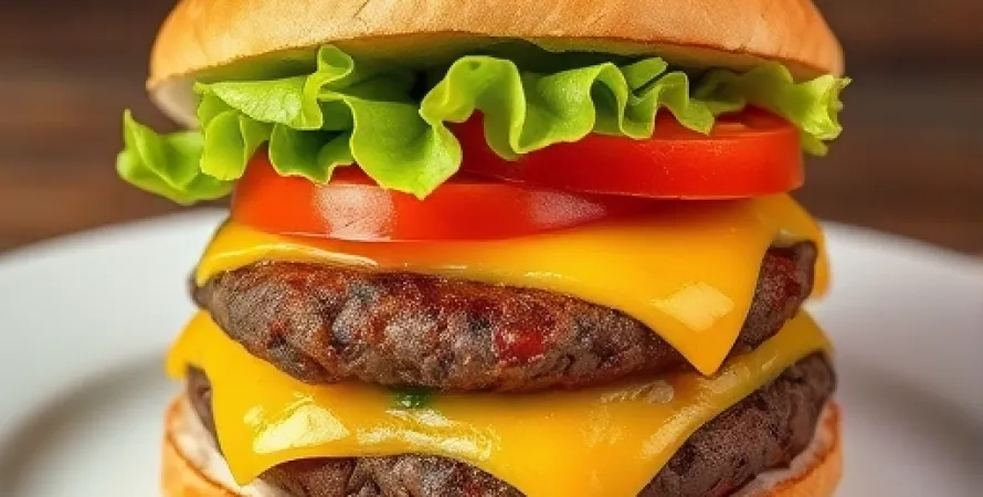 Hamburger sur pain grillé