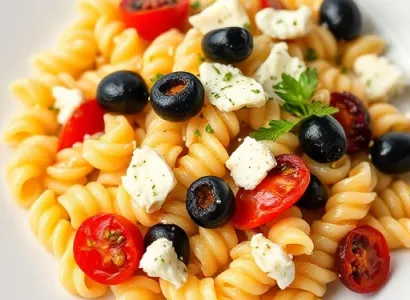 Salade de pâtes rotini au fromage asiago