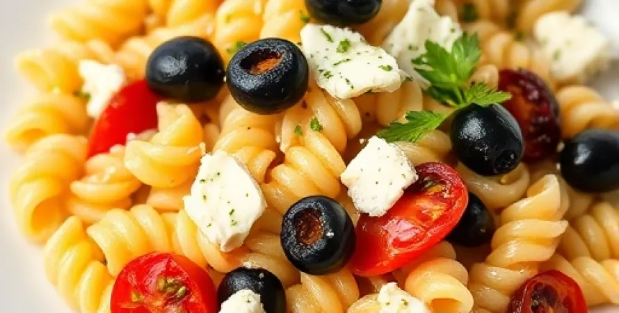 Salade de pâtes rotini au fromage asiago