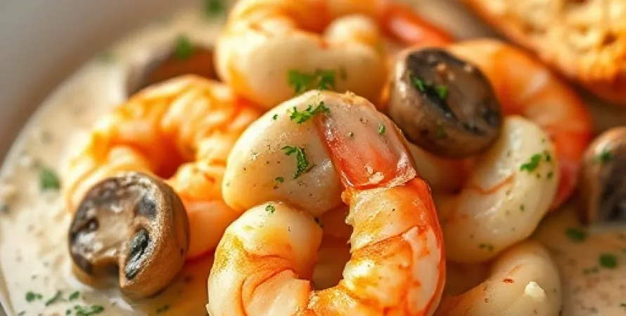 Crevettes à la Newburg