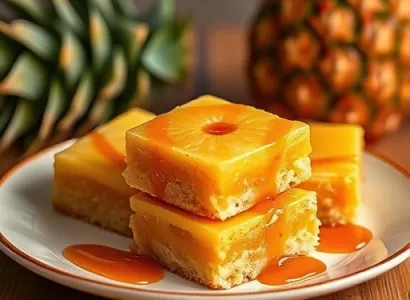 Barres d'ananas au caramel