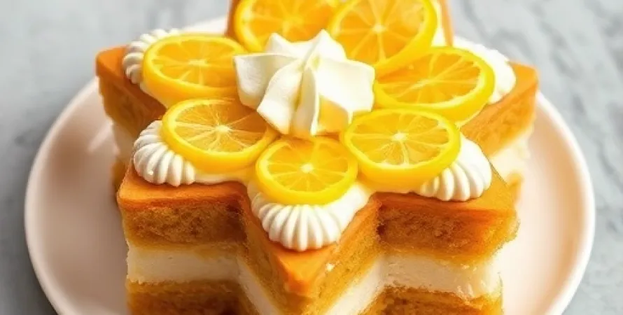 Gâteau au citron étoilé