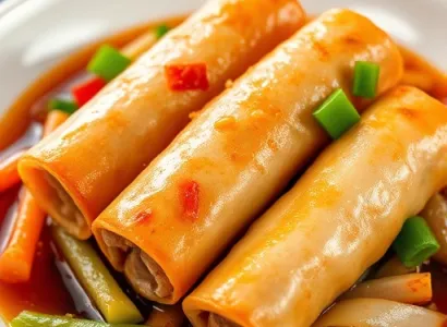 Rouleaux de porc aux légumes