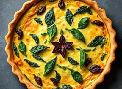 Quiche aux épinards et lard